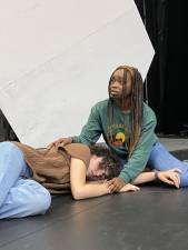 Isabella Cruz, left, of Vernon and Aurelia Shanga of Hackettstown star in the Sussex County Community College’s production of ‘She Kills Monsters,’ running through tonight. (Photos provided)