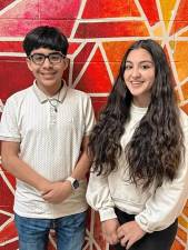 Sussex Middle School seventh-graders Daniel Chiriboga and Mariana Segura will perform at the New Jersey State Teen Arts Festival on June 5. (Photo provided)