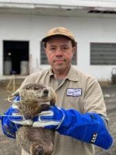 Local groundhog Stonewall Jackson V says good weather is up ahead.