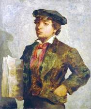 Newspaper Boy by Edward Mitchell Bannister