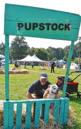 <b>Pete Spadora of Hardyston poses with Stella.</b>