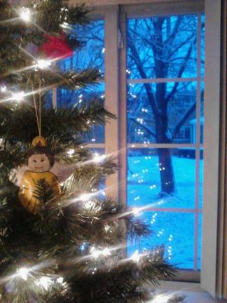 Submitted by: Loretta Babb &quot;This was a picture I took of my angel ornament I made for our tree.&quot;
