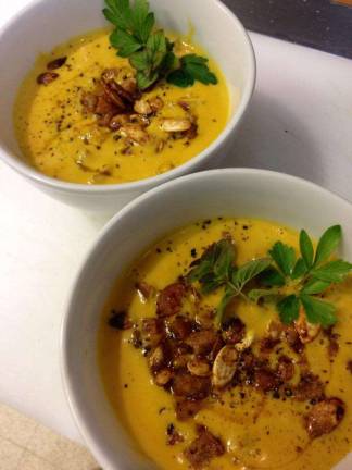 Winter squash soup at The Grange.