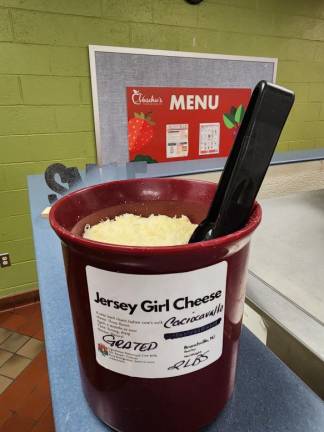 Jersey Girl shredded cheese was on the menu in the Hardyston, Sparta and Vernon school districts. Photo provided