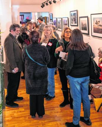 The crowd at the opening reception.