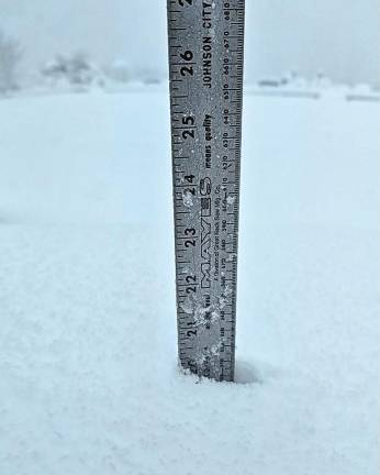 <b>Deep snow covers High Point State Park on Friday, Nov. 22. The total was 20 inches at the High Point Monument in Montague. (Photo courtesy of Shawn Viggiano and Nick Stefano)</b>