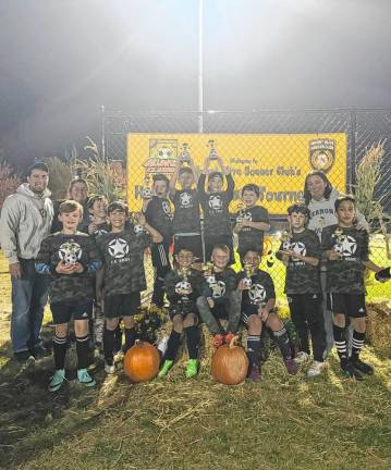 <b>The Vernon Aesir U11 boys soccer team wins the Mount Olive Soccer Club’s 31st annual Halloween Classic Tournament. (Photo provided)</b>