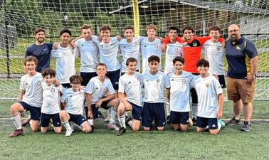<b>The Vernon United U14 boys soccer team won back-to-back Vernon United League Cup championships, three straight flight titles and are on a 27-game winning streak. (Photo provided)</b>