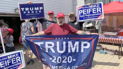 At the grand opening of the Trump Victory Office in Milford (Photo provided)