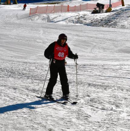 Wayne George of Rockaway competes in Alpine skiing.