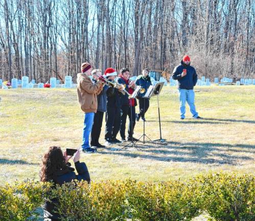 Musicians play during the Wreaths Across America ceremony in Sparta. (Photo by Maria Kovic)