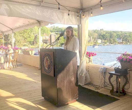 President Sherwood gives her inaugural speech at the Sussex County Bar Association Installation Dinner.