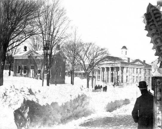 Newton Green after a blizzard in February 1899. (Photo courtesy of Sussex County Historical Society)