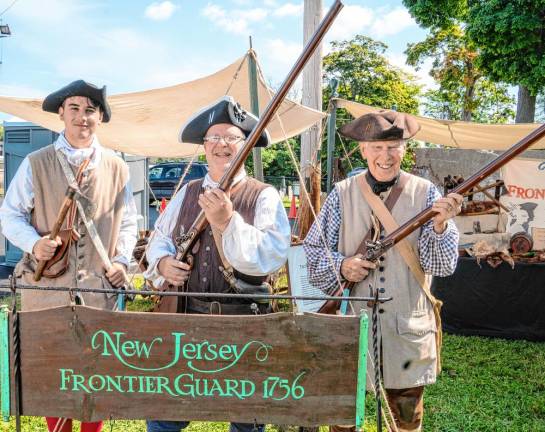 SCH5 Kevin Conn, Coulson Conn and Doug Kitchell of the New Jersey Frontier Guard living history association.