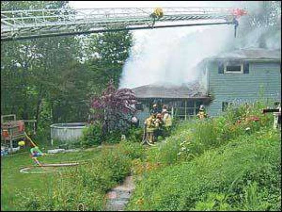 Fire destroys home in lake community