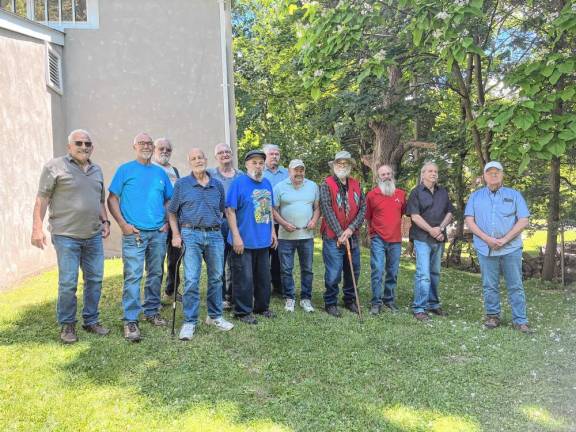 Men who worked in local mines attend the annual Miners Day and volunteer appreciation event Sunday, June 9 at the Franklin Mineral Museum. (Photo by Bill Truran)