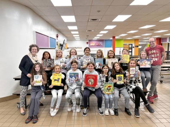 Members of the K-Kids Club at Lounsberry Hollow School with their advisers, Cheryl Reed and Teddy Babich.