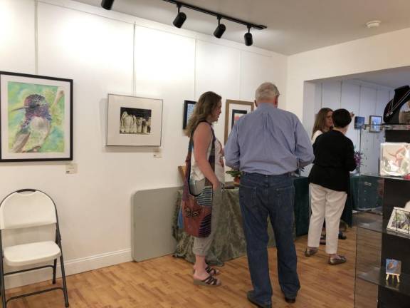 About 40 pieces by 16 Sussex County art teacehrs are in an exhibit that runs through Thursday, April 27 at the Sussex County Arts &amp; Heritage Council’s gallery, 133 Spring St., Newton. (Photos by Kathy Shwiff)