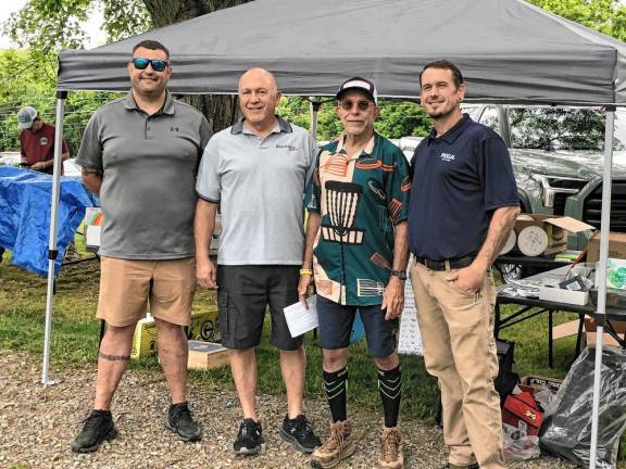 <b>From left are Wantage Administrator Michael Restel, Deputy Mayor Ron Bassani, Dan Doyle and Joshua Simmons.</b>