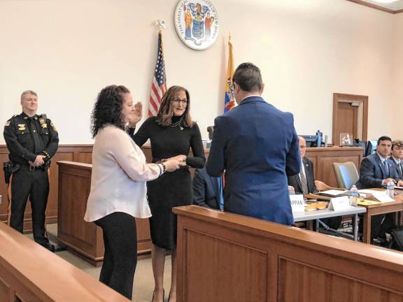 Jill Space is sworn in as deputy director of the Sussex County Board of County Commissioners.