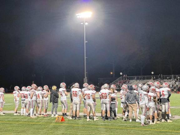 <b>High Point loses to Glen Rock, 35-18, in the semifinal round of the NJSIAA North Jersey, Section 2, Group 2 Tournament there Friday, Nov. 8. (Photo by Aidan Mastandrea)</b>