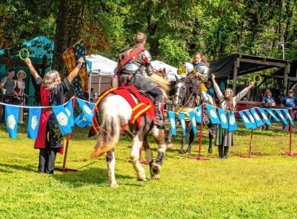 The jousting contest.