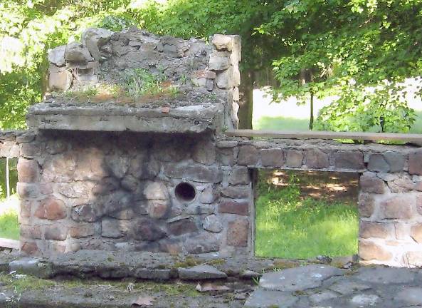 A house foundation and other fragments are all that remain of the 1800s Williamsville village (Photo by Janet Redyke)