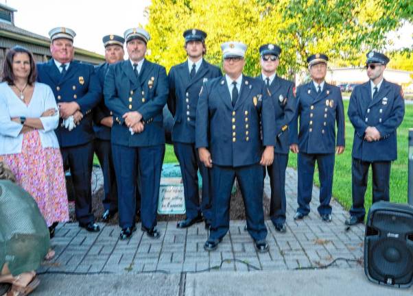 <b>Members of the Vernon Fire Department.</b>