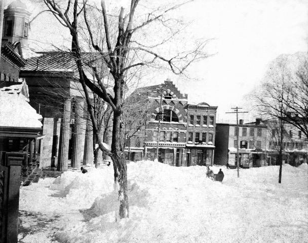 $!Newton Green after a blizzard in February 1899. Photo courtesy of Sussex County Historical Society.