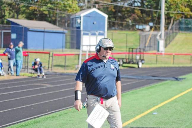 <b>Lenape Valley Regional High School varsity football head coach Wade Pickett.</b>