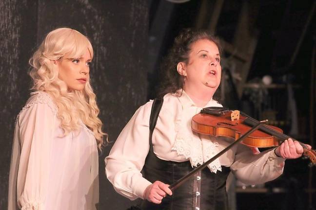 Rehearsing for Young Frankenstein (Sullivan County Dramatic Workshop Facebook photo)