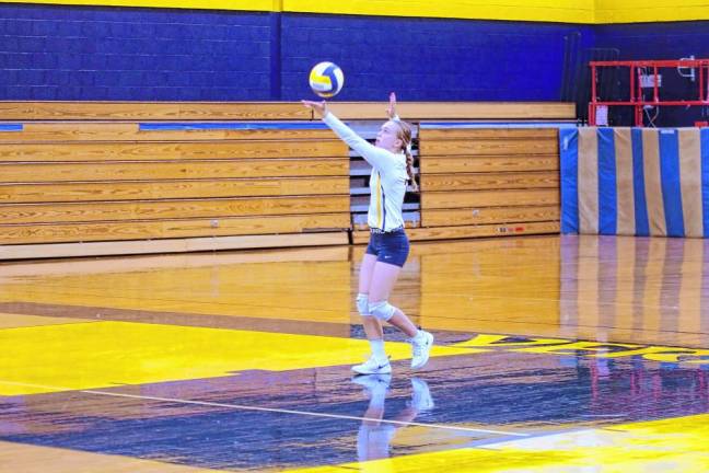 <b>Vernon's Kaitlyn Van Blarcom is credited with one ace during the match.</b>