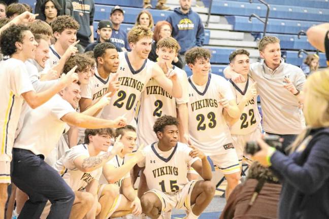 <b>The Vernon Township High School boys basketball team won the Hunterdon/Warren/Sussex Tournament for the first time last season. (Photo by Justine Van Blarcom)</b>