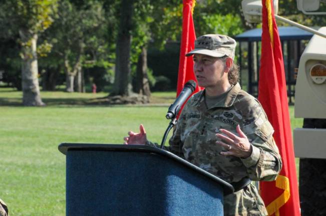 The event was officiated by Lt. Gen. Jody Daniels, commanding general of U.S. Army Reserve Command based at Fort Liberty, N.C. (U.S. Army photo by Shawn Morris, 99th RD Public Affairs)