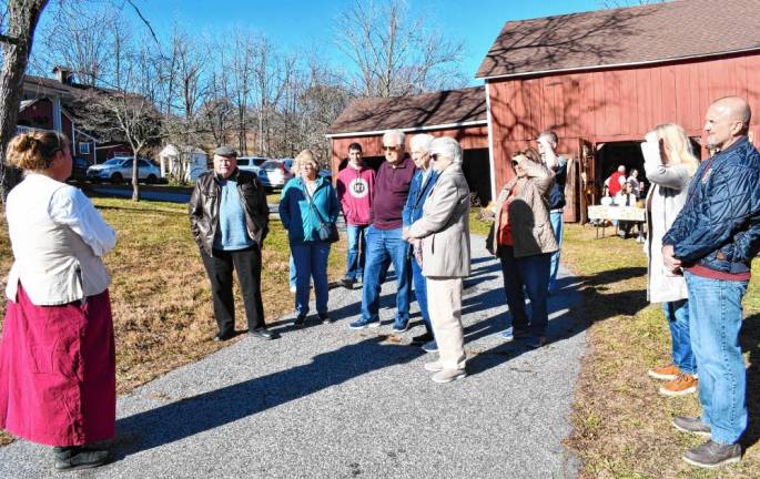 <b>Residents visit the DAR Elias Van Bunschooten Museum in Wantage on Saturday, Nov. 9 to see what life was like on a rural farm at harvest time in the 18th and 19th centuries. (Photos by Maria Kovic)</b>